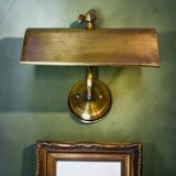 Industrial aged brass wall  picture light