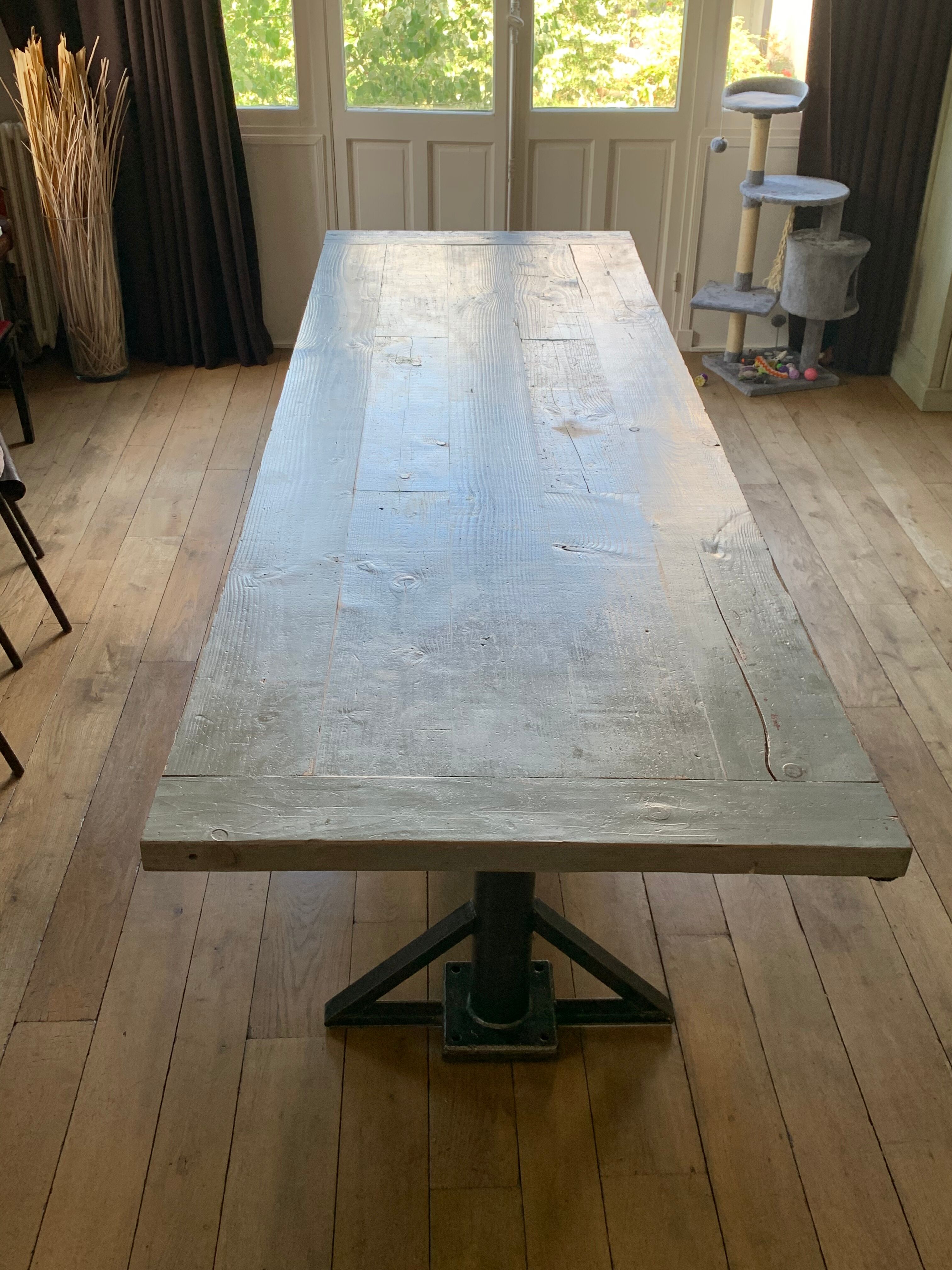 Industrial table for 10/12 people authentic