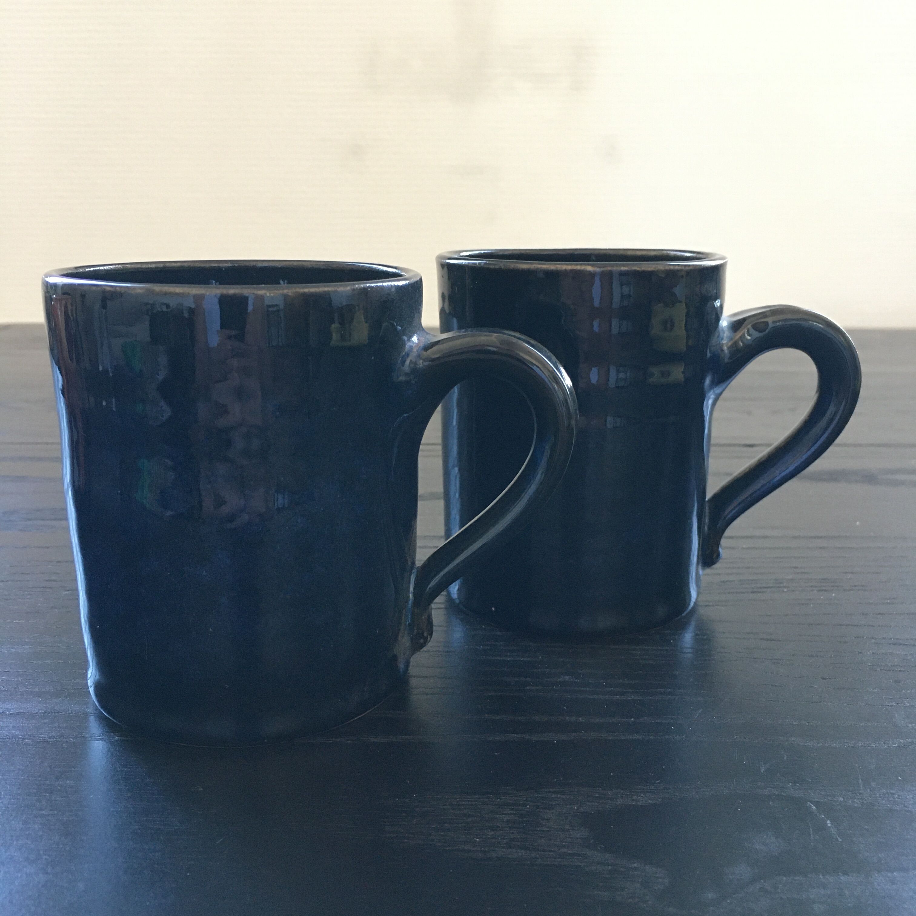 Pair of midnight blue mugs