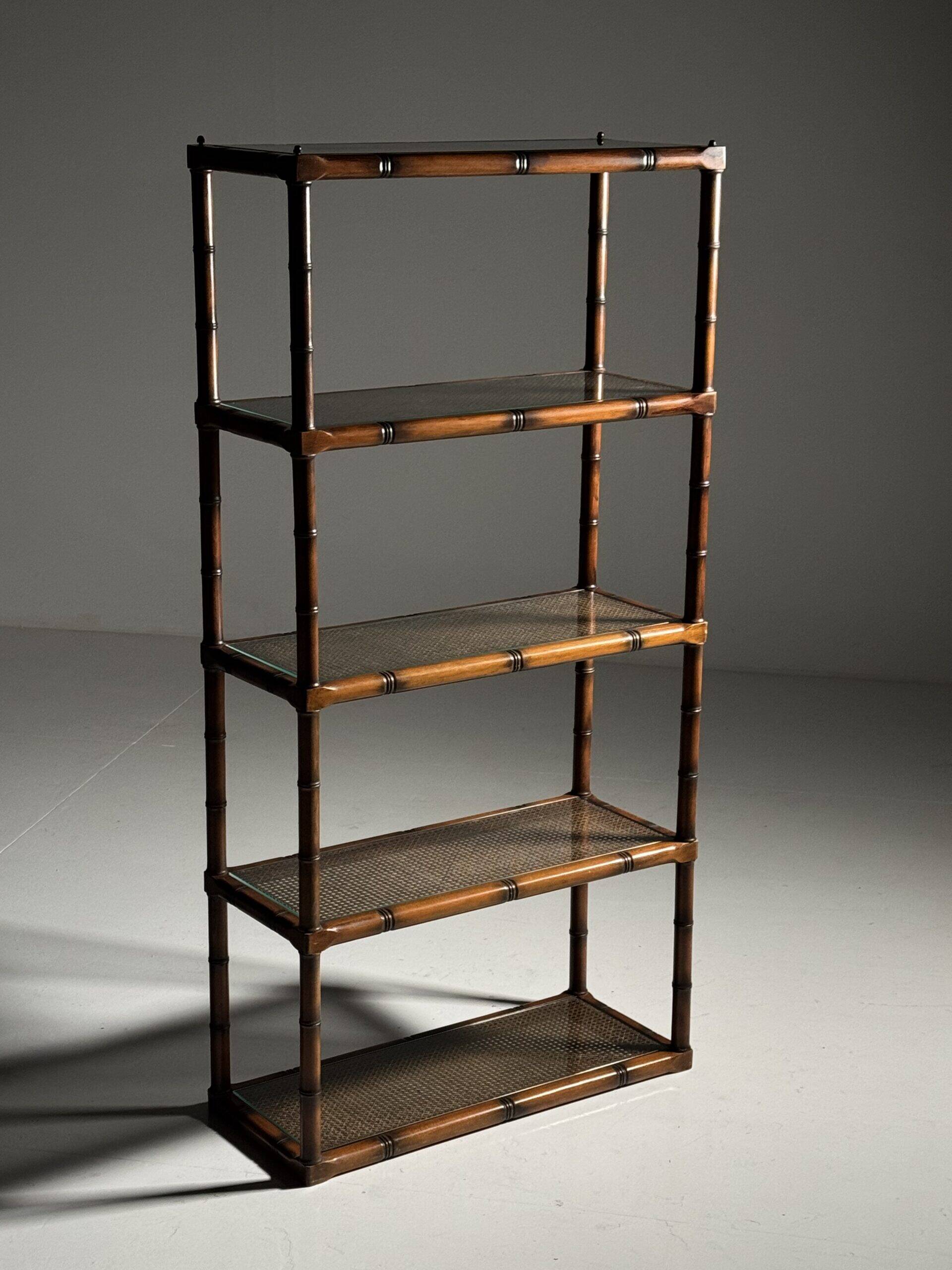 Faux bamboo bookcase