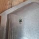 Vintage hammered aluminium tray with wooden handles – Art Deco / modernist style