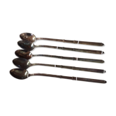 Old box with five spoons