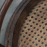 Set of 4 vintage bistro chairs Jacob & Josef Kohn Wien with a wicker seat