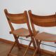 Set of 4 folding chairs in wood 70