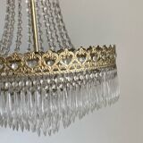 Antique brass hot air balloon chandelier with tassels