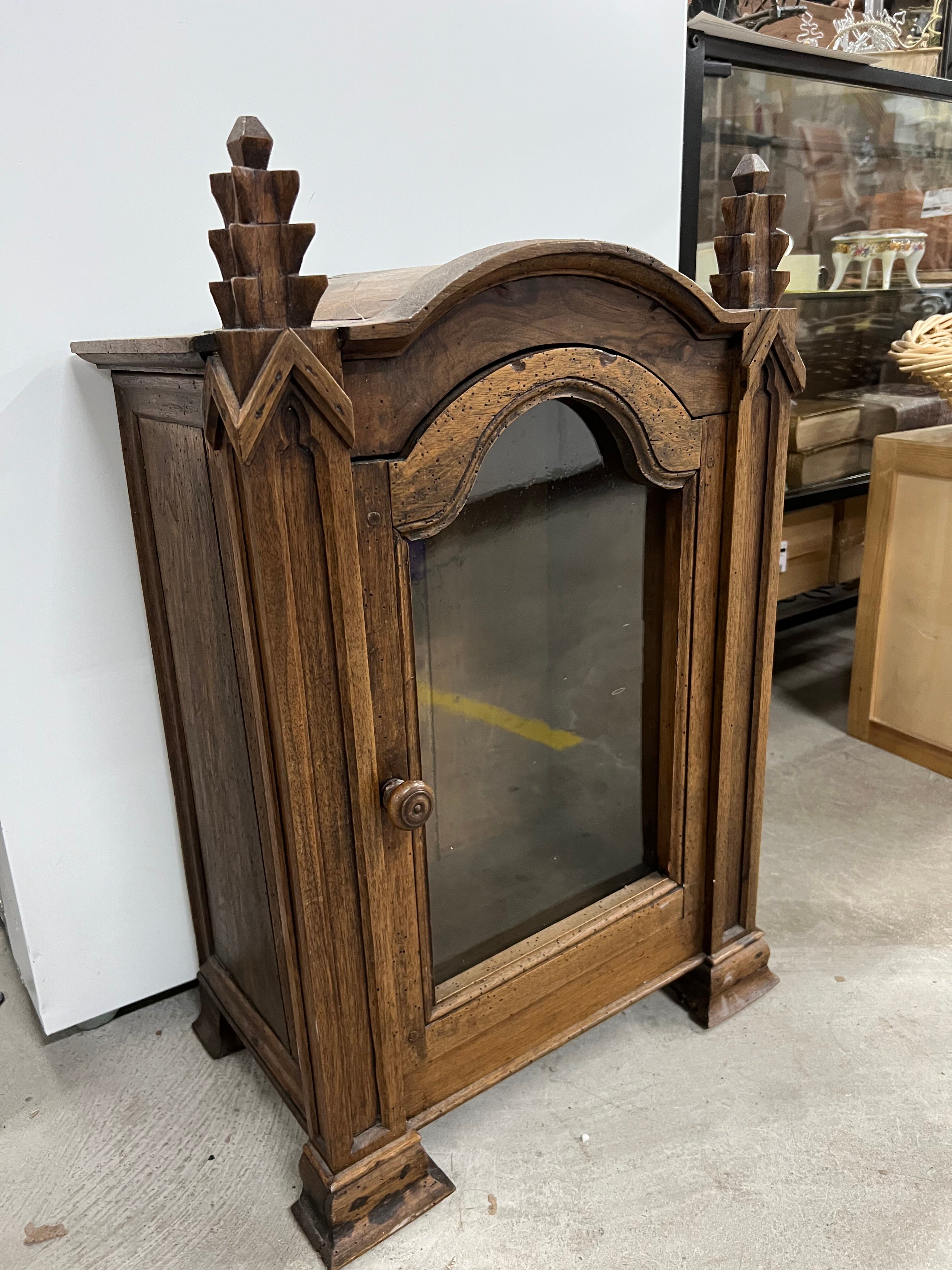 Doll cabinet in solid oak