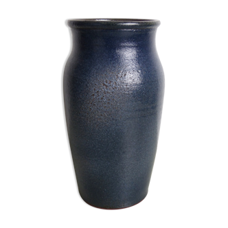 Blue ceramic vase signed