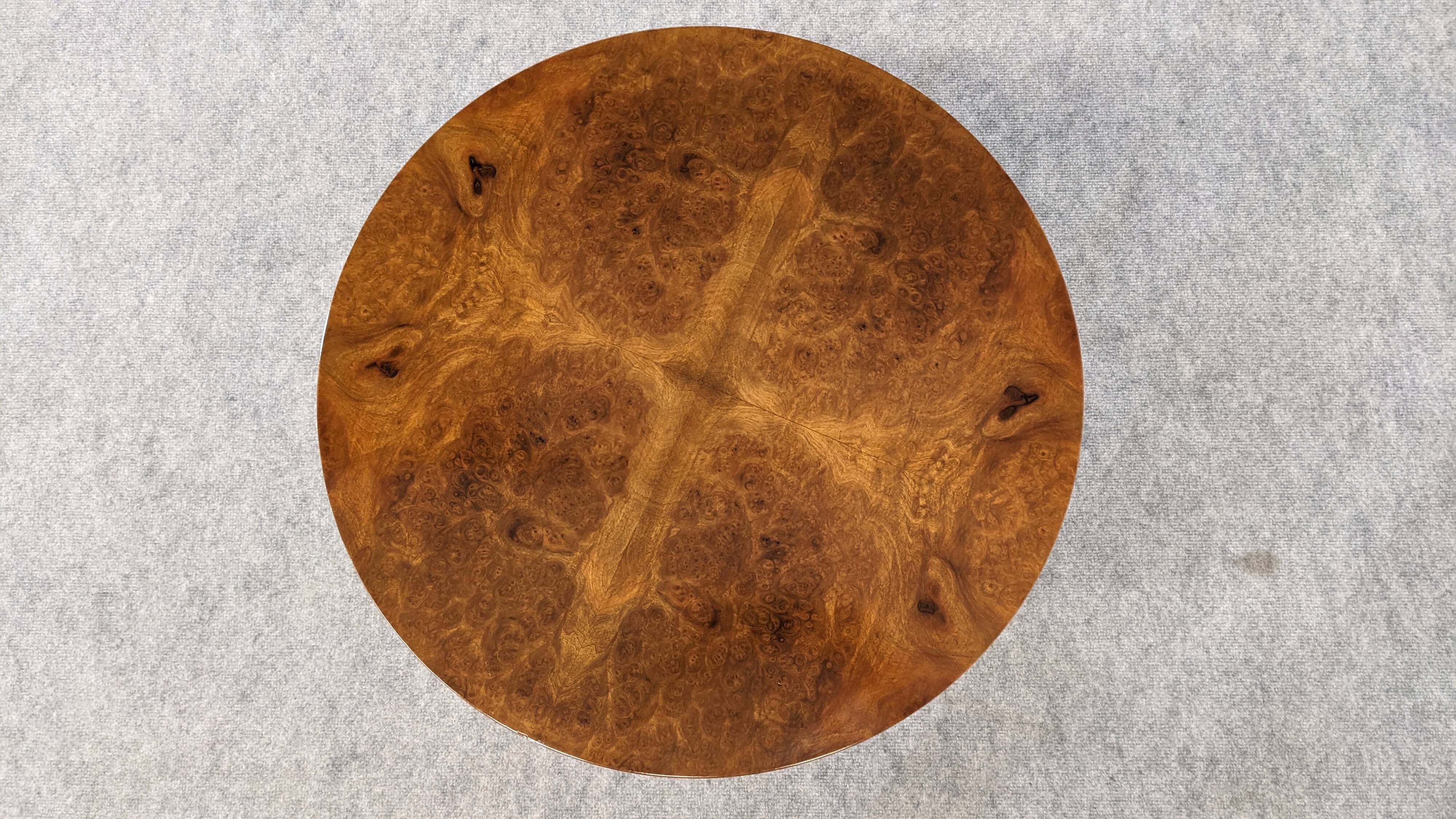 Side table, low tripod pedestal table, 50s-60s