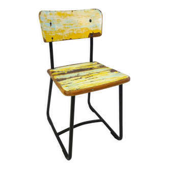 Chaise d'atelier en bois