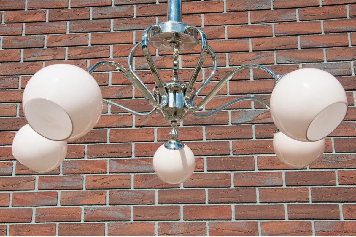 Midcentury Modern Chandelier, Poland, 1950s