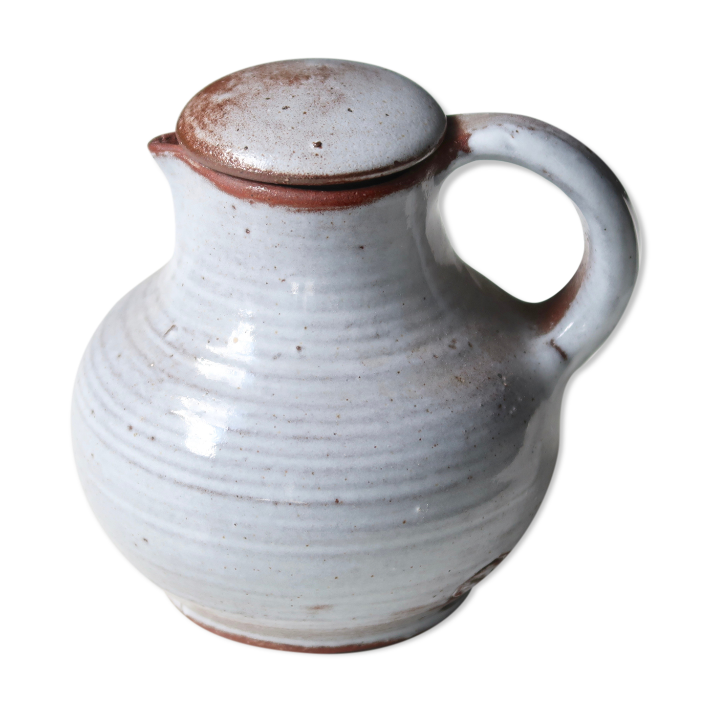 Sandstone milk pitcher by Jeanne and Norbert Pierlot, 60s