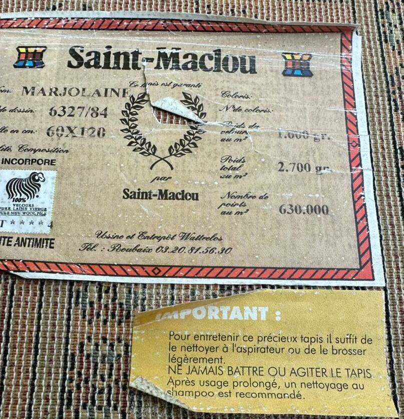 2 Persian rugs for bedside 100% pure virgin wool Saint-Maclou