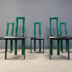 Italian Model Regia dining chairs by Antonello Mosca for Ycami, 1980s