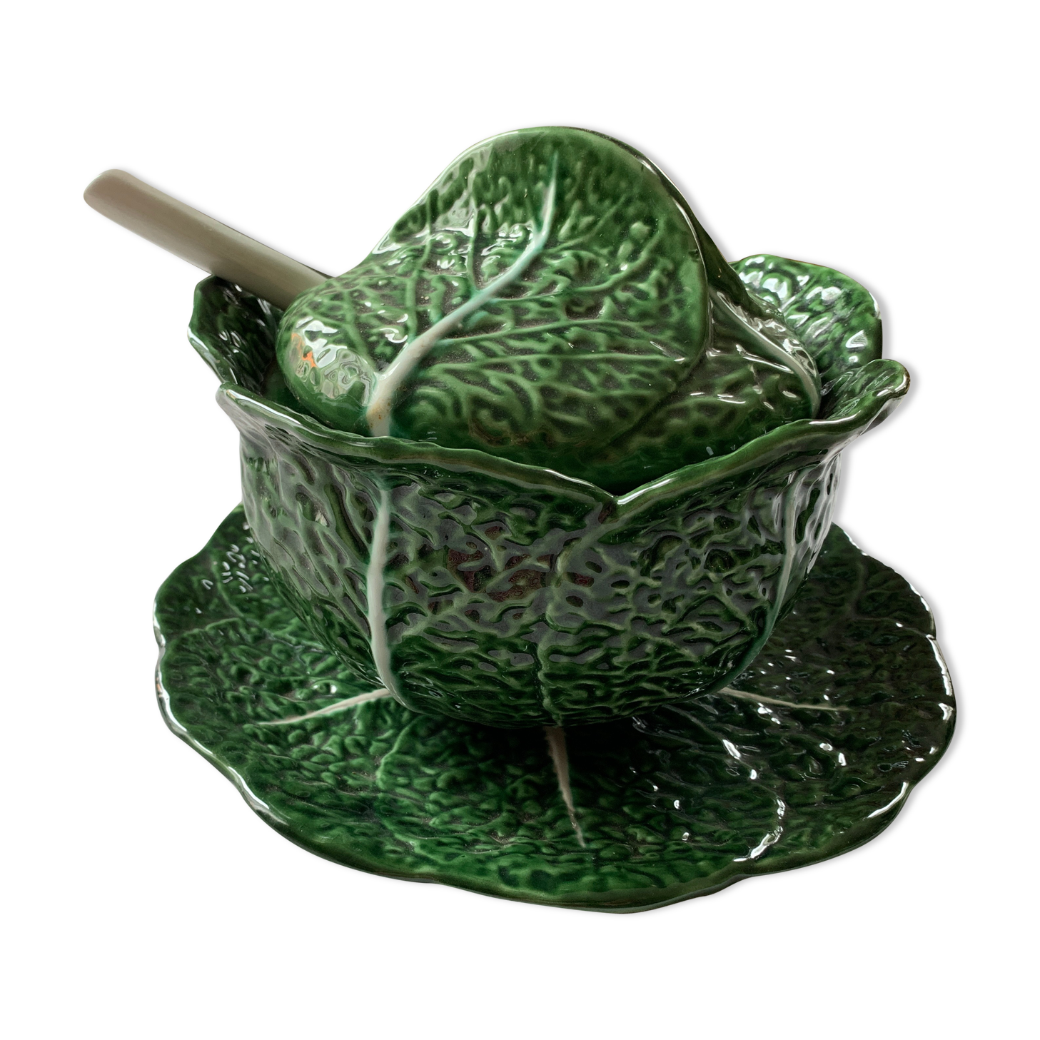 Soup bowl and cabbage dish in slurry