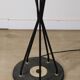 Vintage Arlus floor lamp in black lacquered metal and opaline globes, 1960