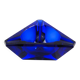 Art Deco ashtray, cobalt crystal, Moser, Czechoslovakia, 1950s
