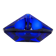 Art Deco ashtray, cobalt crystal, Moser, Czechoslovakia, 1950s
