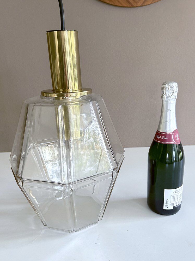 Vintage Apace Age Limburg Glass Pendant Light