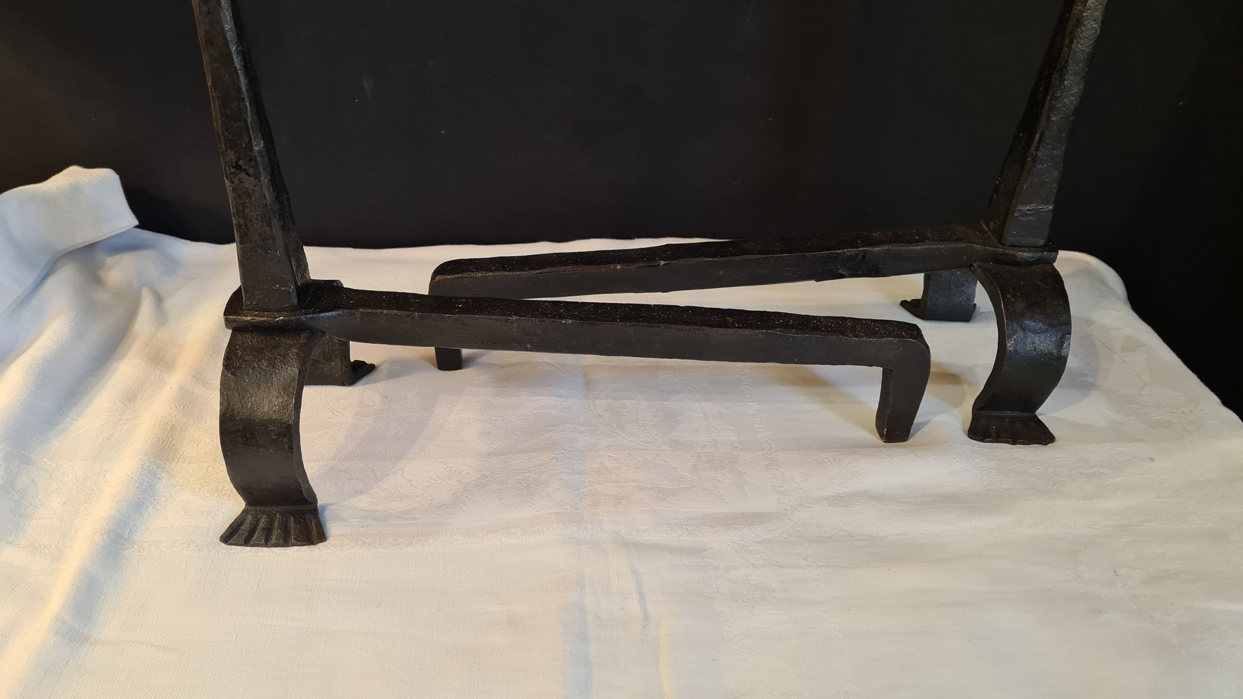 pair of cast iron chenet