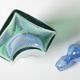 Vintage Green and Blue Glass Decanter Antikva by Bertil Vallien Sweden 1994