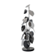 Standing sculpture with chrome leaves and circular base, 1970s