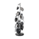 Standing sculpture with chrome leaves and circular base, 1970s