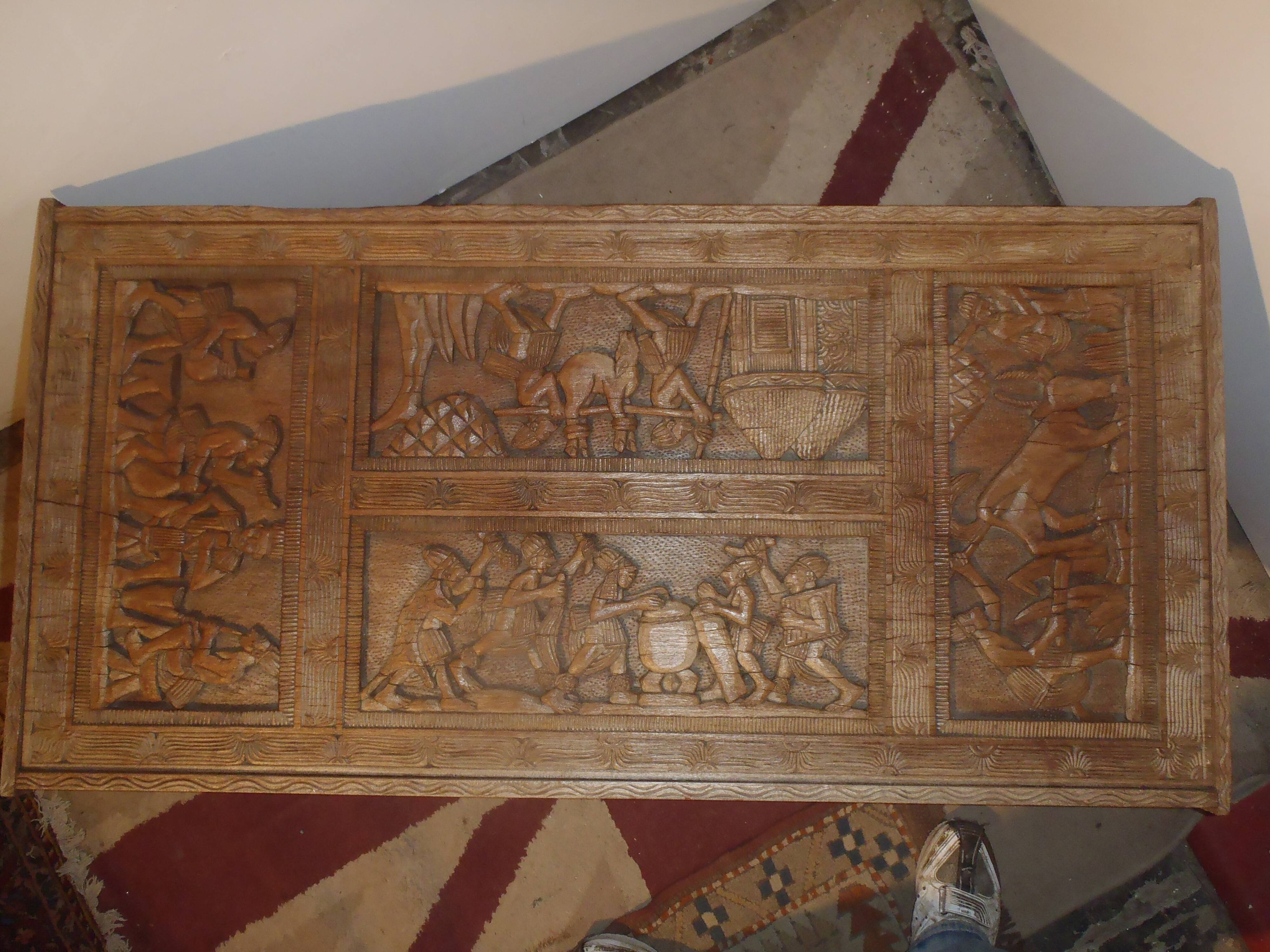 Indonesian table entirely hand carved