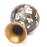 Vase chinois en laiton émaillé