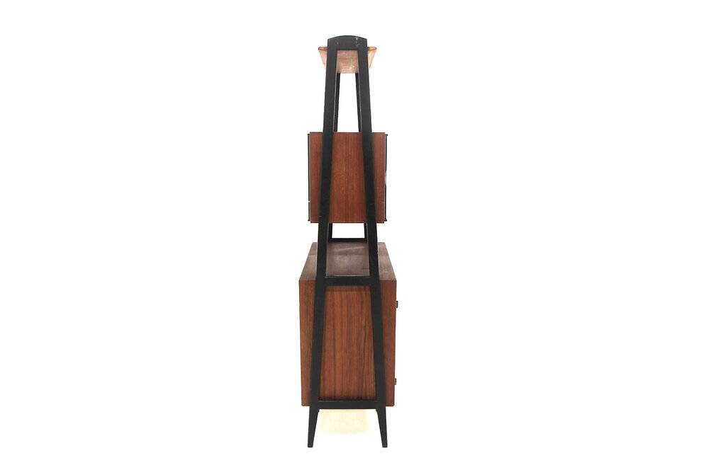 Bibliothèque scandinave en acajou, AB Bröderna Troedson, Suède, 1960