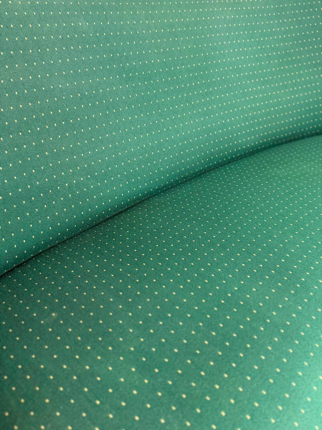 Ancien canapé haricot cocktail vert vintage design des années 50