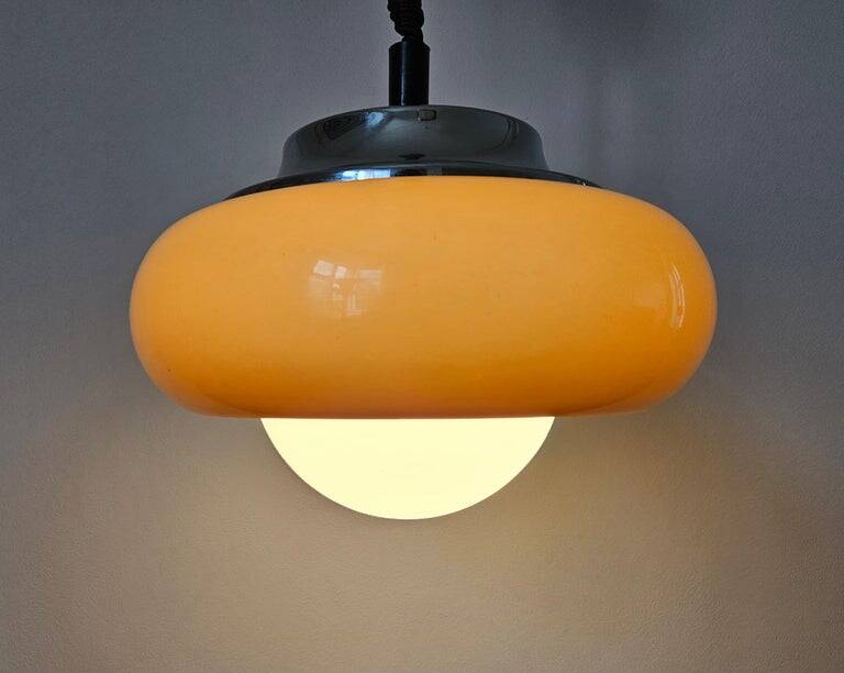 Rare Midcentury Pendant Meblo, Space Age, Harvey Guzzini, Italy, 1970s