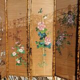 Bamboo screen 6 painted panels