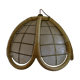 Rattan and mother-of-pearl lamp