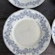 4 antique plates by Franz Anton Mehlem "Anita", antique porcelain