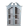 Grey painted hanging glass cabinet in gustavian style from around 1820.