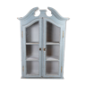 Grey painted hanging glass cabinet in gustavian style from around 1820.
