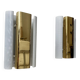 Pair of vintage wall lights, brass and white perforated metal, Hans Agne Jakobsson