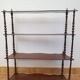 Old shelf to hang or lay in walnut and turned wood