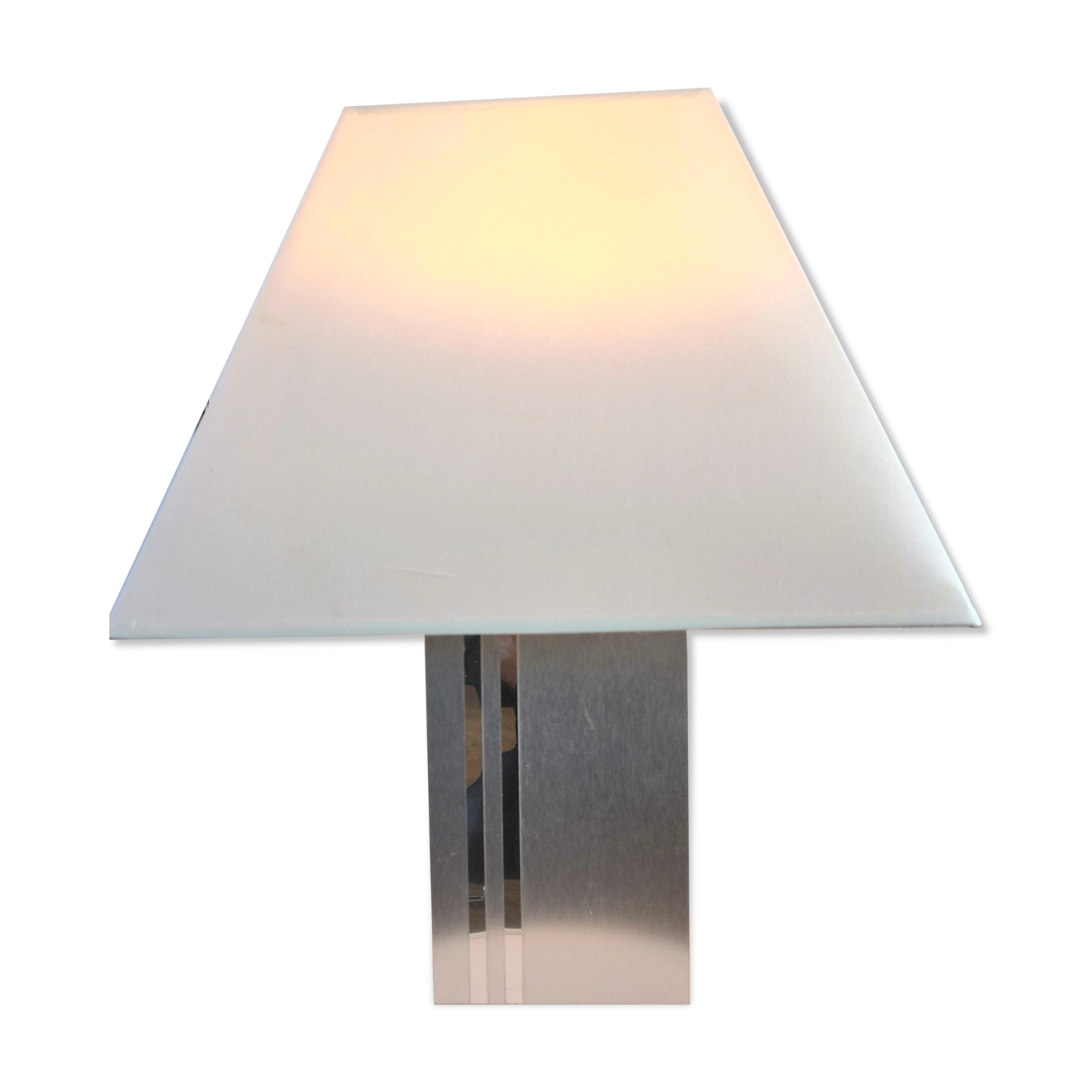 Lamp aluminimum effect mirror design 70s