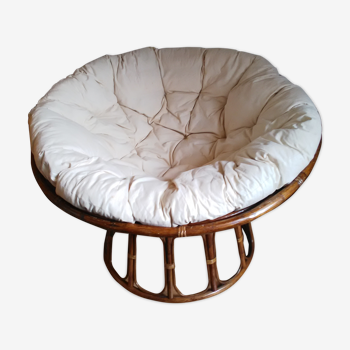 Rattan round armchair