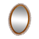 Italian rattan mirror 60's