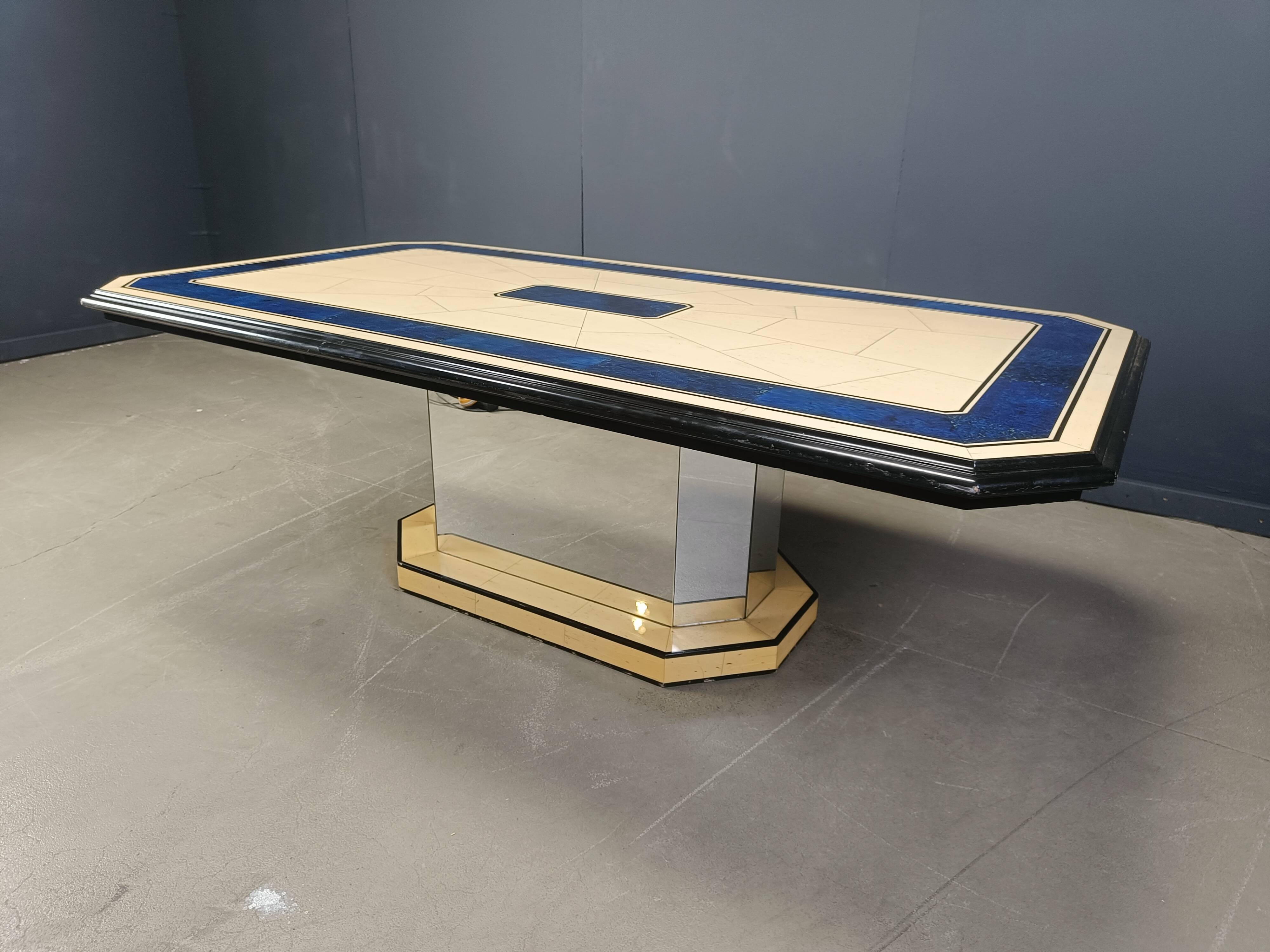 Vintage lacquered dining table, 1970s