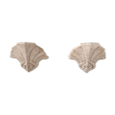 Pair of vintage geometric wall sconces in plaster, France, 1960.