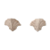 Pair of vintage geometric wall sconces in plaster, France, 1960.