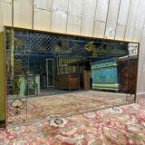 Miroir de Bistro - Brasserie en verre églomisé style Art Nouveau