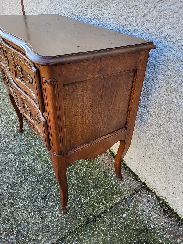 Chest of drawers in walnut jigsaw 2 drawers