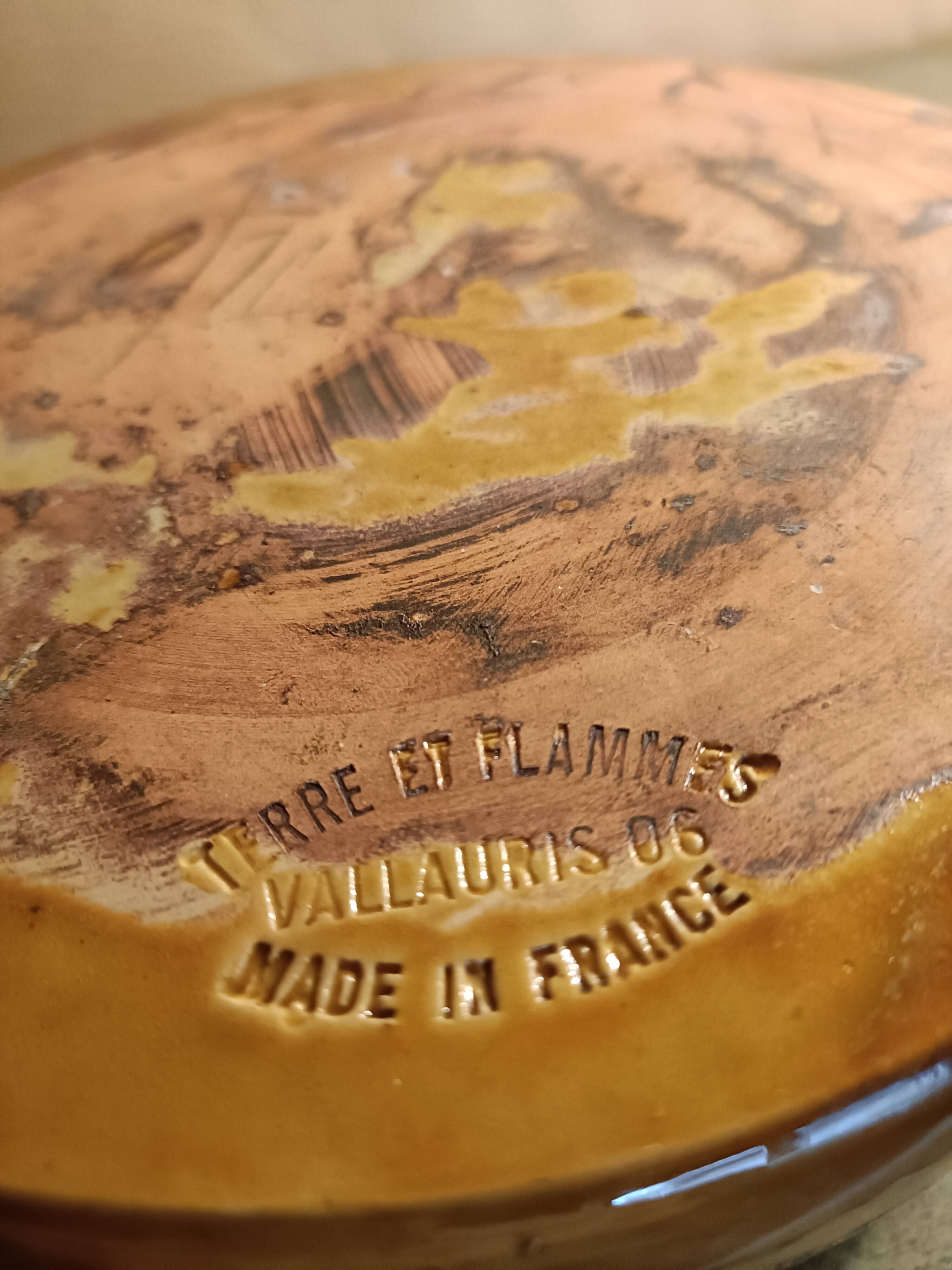 Large covered casserole Vallauris