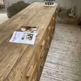 XL oak counter, trade furniture with multi-drawers
