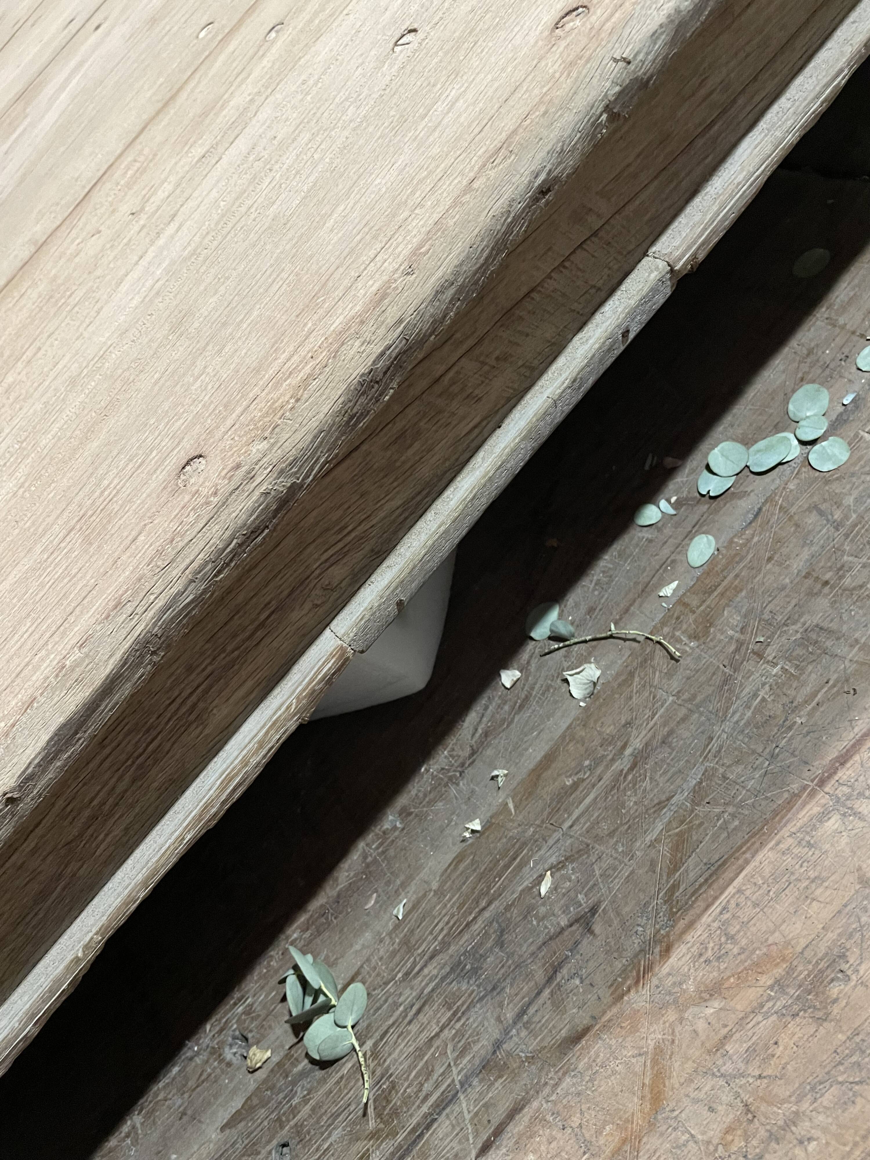 Vintage raw wood Indian coffee table