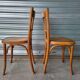 Pair of authentic antique Fischel Vintage bistro chairs